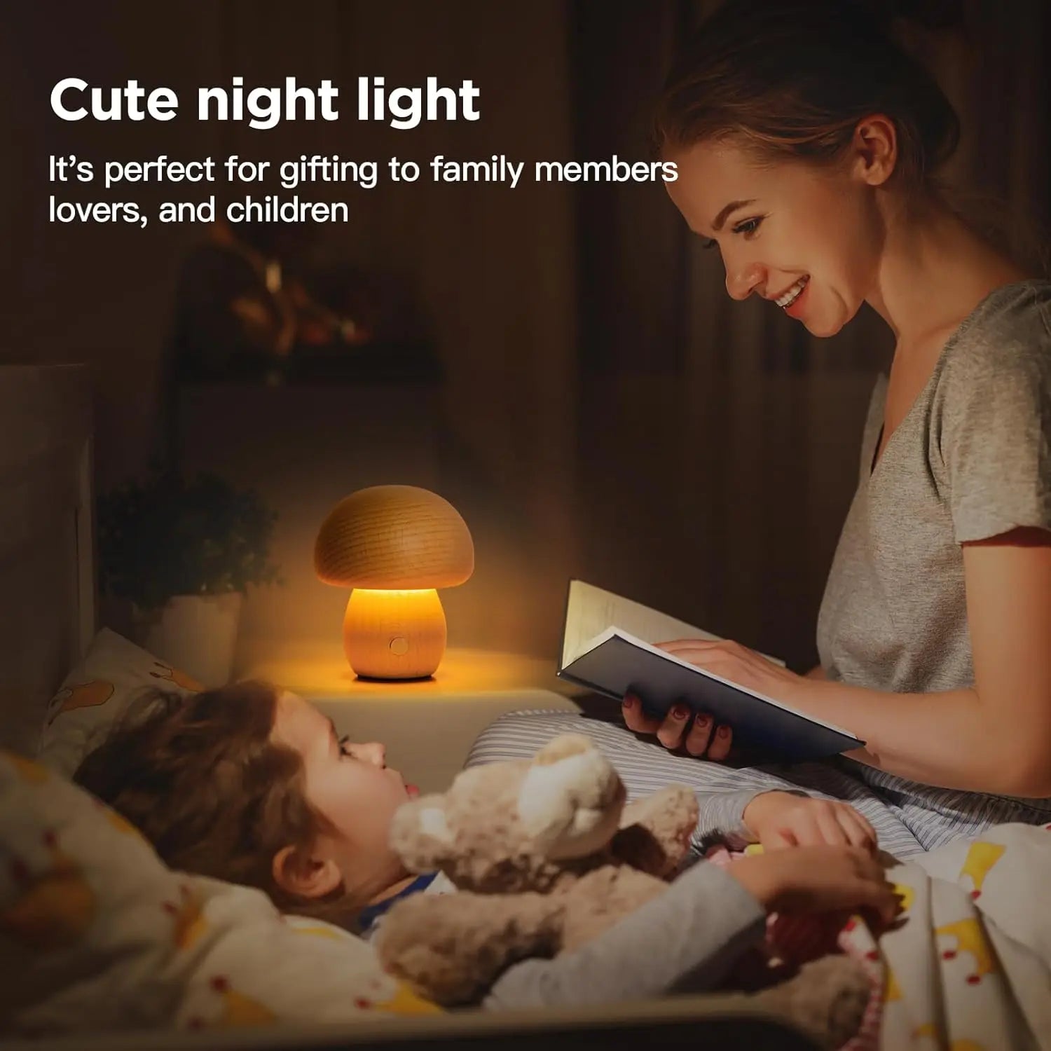 Cozy Glow Mushroom Lamp – Minimalist Warm Ambient Night Light