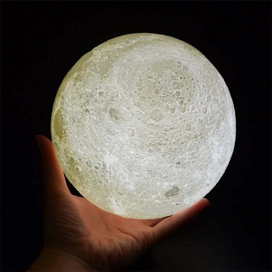 3D Moon Lamp – Minimalist Warm Ambient Night Light