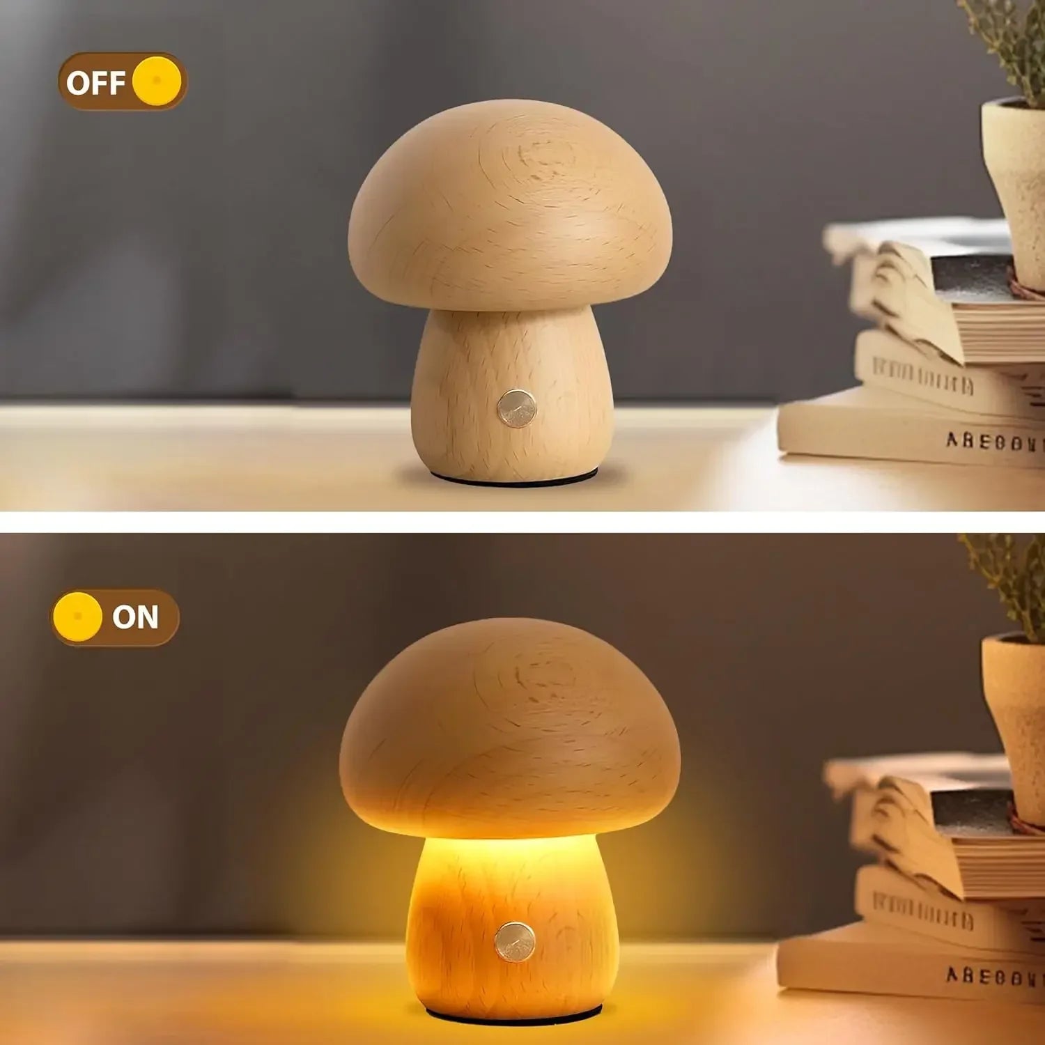 Cozy Glow Mushroom Lamp – Minimalist Warm Ambient Night Light
